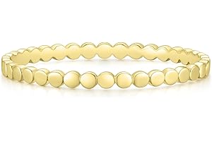 Mameloly 1.5mm 14K Gold Plated Wedding Bands for Women Dainty Stackable Thin Dot Ring Statement Ring Size 4-10