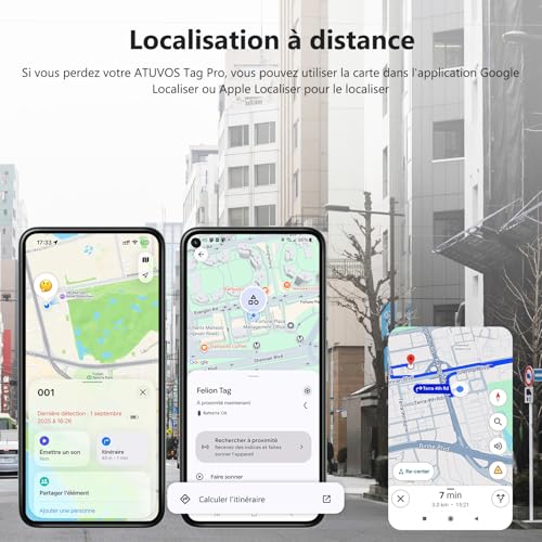 VOCOlinc Android Smart Tag Set of 4 Dual System, Air-tag Tracker Works with Apple and Google App Locate Tracker, Tracker Object Locators for Suitcase/Keys/Bags/Luggage, Replaceable Battery