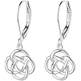 Sterling Silver Celtic Leverback Earrings