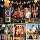 JYX Karaoke Machine with 2 Wireless Microphones 500W Bluetooth PA System view 10