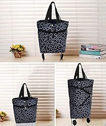 Foldable Shopping Bag with Wheels Collapsible