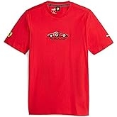 PUMA Mens Scuderia Ferrari Race Graphic Crew Neck Short Sleeve Casual Tops Casual - Black