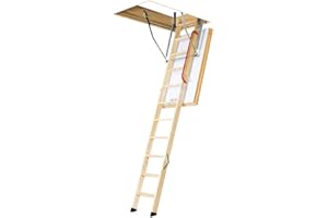 FAKRO LWT 66891 Wooden Thermo Attic Ladder with 12.5 R-Value for 22-Inch x 47-Inch Rough Openings