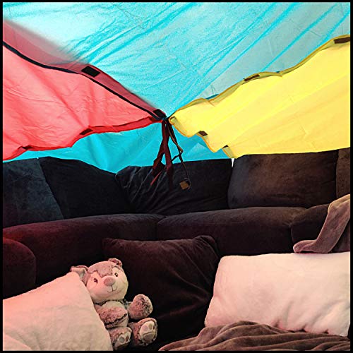 UrbanRed Blanket Fort Building Kit for Kids (6 Fort Blanket, 150SQFT