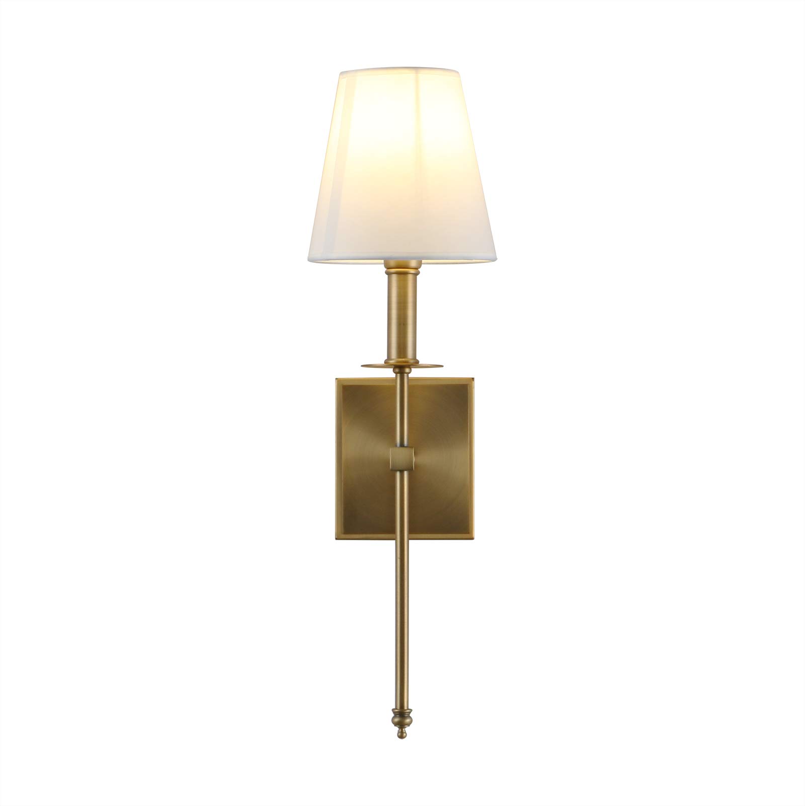 Yosoan Lighting Vintage Loft Bar Modern Linen Lampshade Wall Light Fittings, Hotel Beside LED Bed Wall Lamp (Antique)