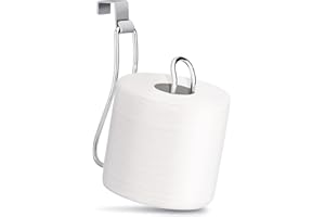 BATHTH Toilet Paper Holder, Over The Tank Toilet Paper Holder, Toilet Paper Roll Holder, Bathroom Toilet Paper Storage（Chrome）