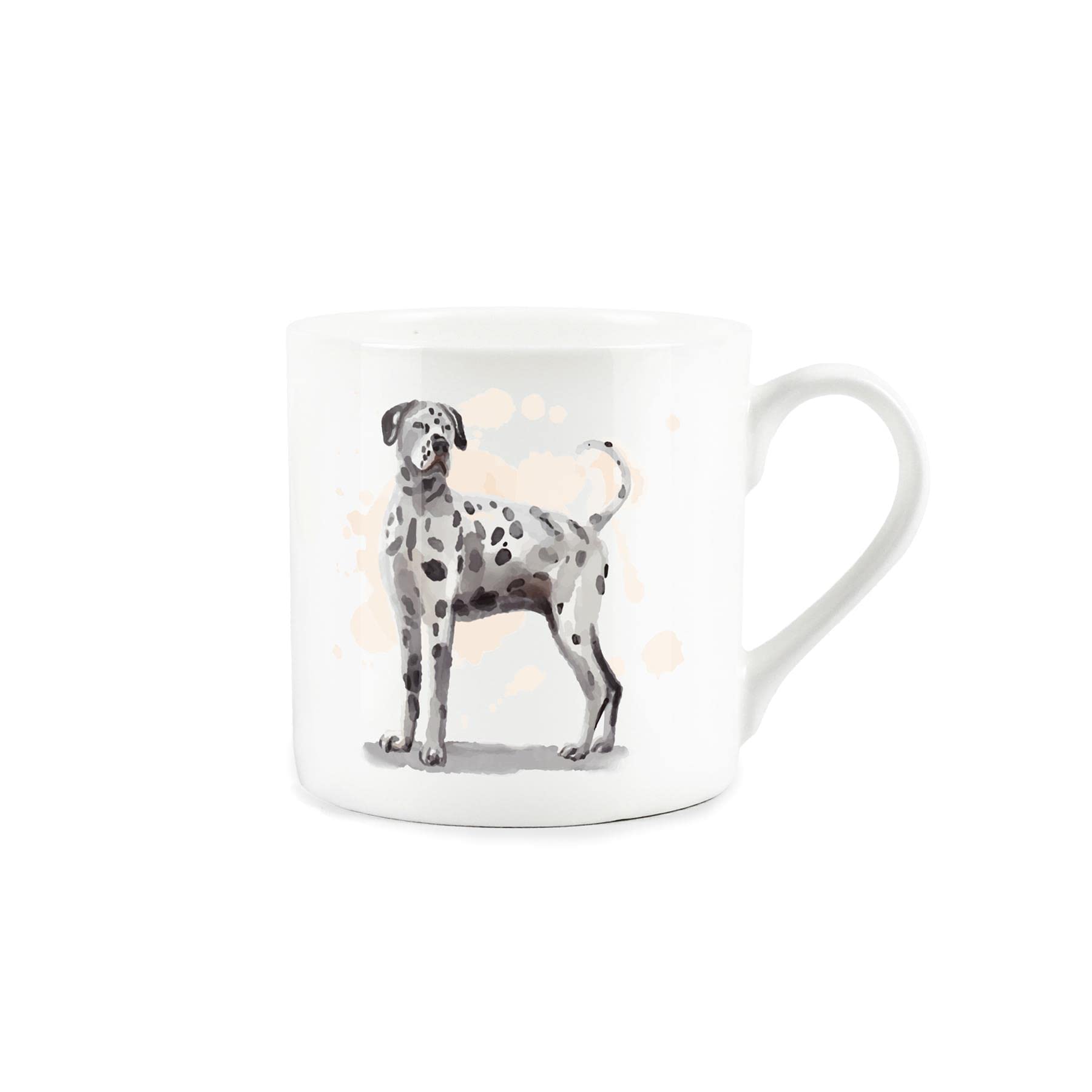Purely Home Dalmatian Mug - Fine Bone China White Coffee/Tea Present Gift for Dog Lovers