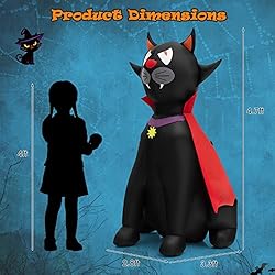 Tangkula 4.7 FT Halloween Inflatable Vampire Black