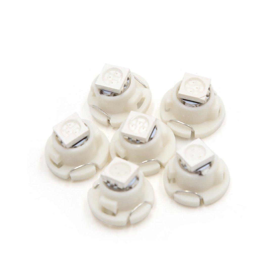 sourcingmap 6Pcs Red 5050 Car T4.7 LED Wedge Dashboard Backup Light Interior