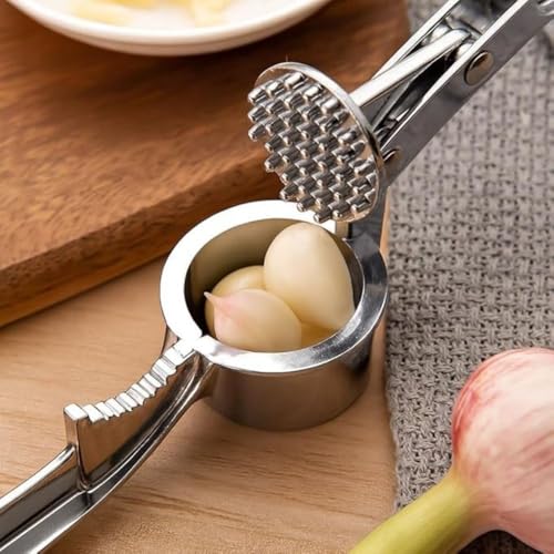 Amassador de Alho Profissional em Aço Inoxidável, Espremedor e Triturador Fácil de Usar, Durável