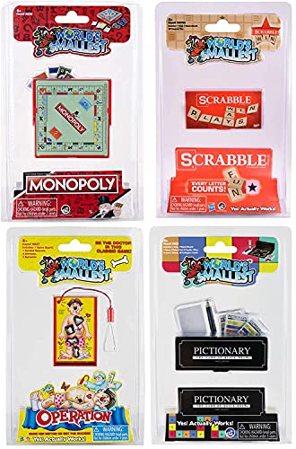 Worlds Smallest Board Games Bundle Set of Monopoly Scrabble