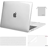 MOSISO Compatible with MacBook Pro 13 inch Case M2 2026 2025 2024 2023 2022-2016 A2338 M1 A2251 A2289 A2159 A1989 A1708 A1706, Plastic Hard Shell&Keyboard Cover&Screen Film&Storage Bag, Crystal Clear