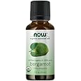 NOW Essential Oils, Organic Bergamot Oil, Sweet Aromatherapy Scent, Cold Pressed, 100% Pure, Vegan, Child Resistant Cap, 1-Ounce