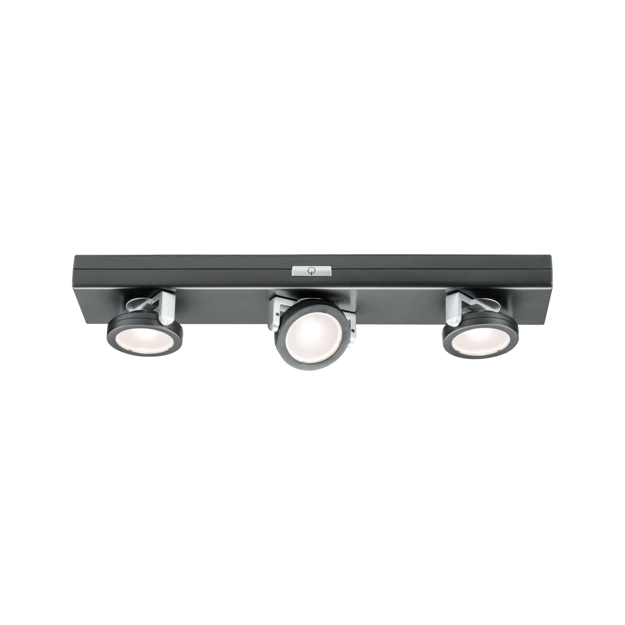 Paulmann 70636 LED Furniture luminaire Rotate Set of 3 Spots incl. 3x0.2 watt dimmable Cabinet luminaire Anthracite, Chrome matt Cabinet Light Plastic Kitchen lamp 3000 K