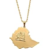 Ethiopian Lion Pendant Necklace for Women Lion of Judah Jewelry Charms Ethnic African