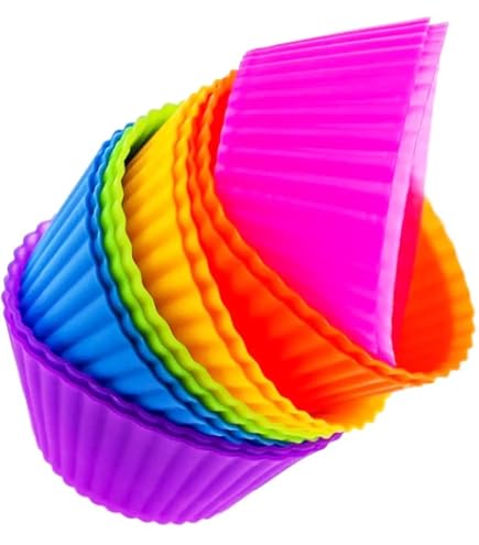 HUJI Confetti Festive Reusable Silicone Baking Cups – Muffin & Cupcake Liners