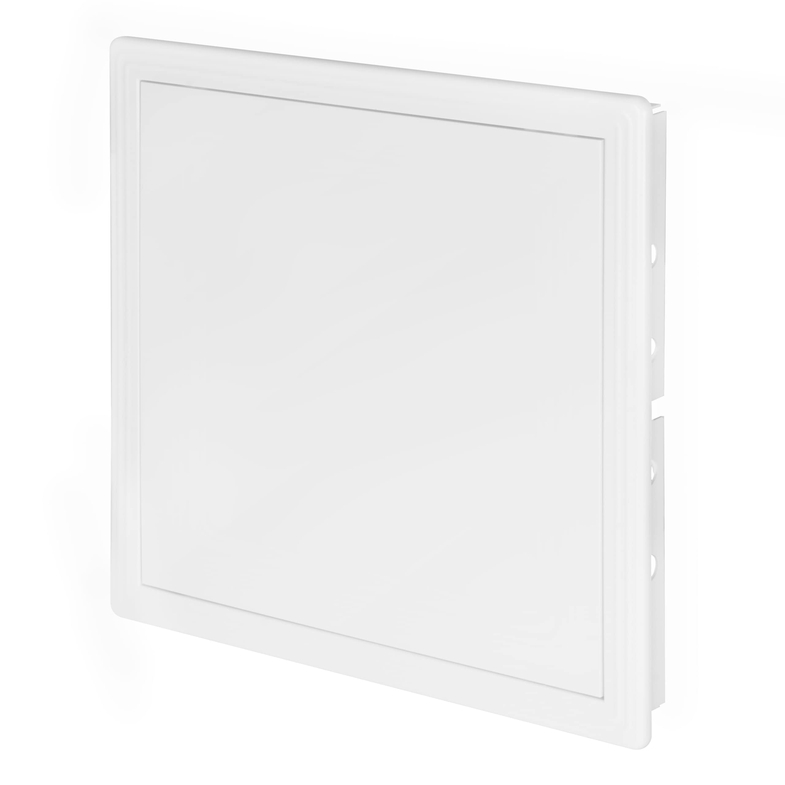 Awenta 300 x 300 mm Plastic Access Panel Door - White Opening Flap Cover Plate - Inspection Hatch - Door Latch - Concealed Hinge - Removable Door - Paintable Smooth Surface (12 x 12 Inches)
