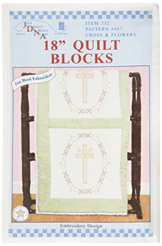 Jack Dempsey Stamped White Quilt Blocks 18