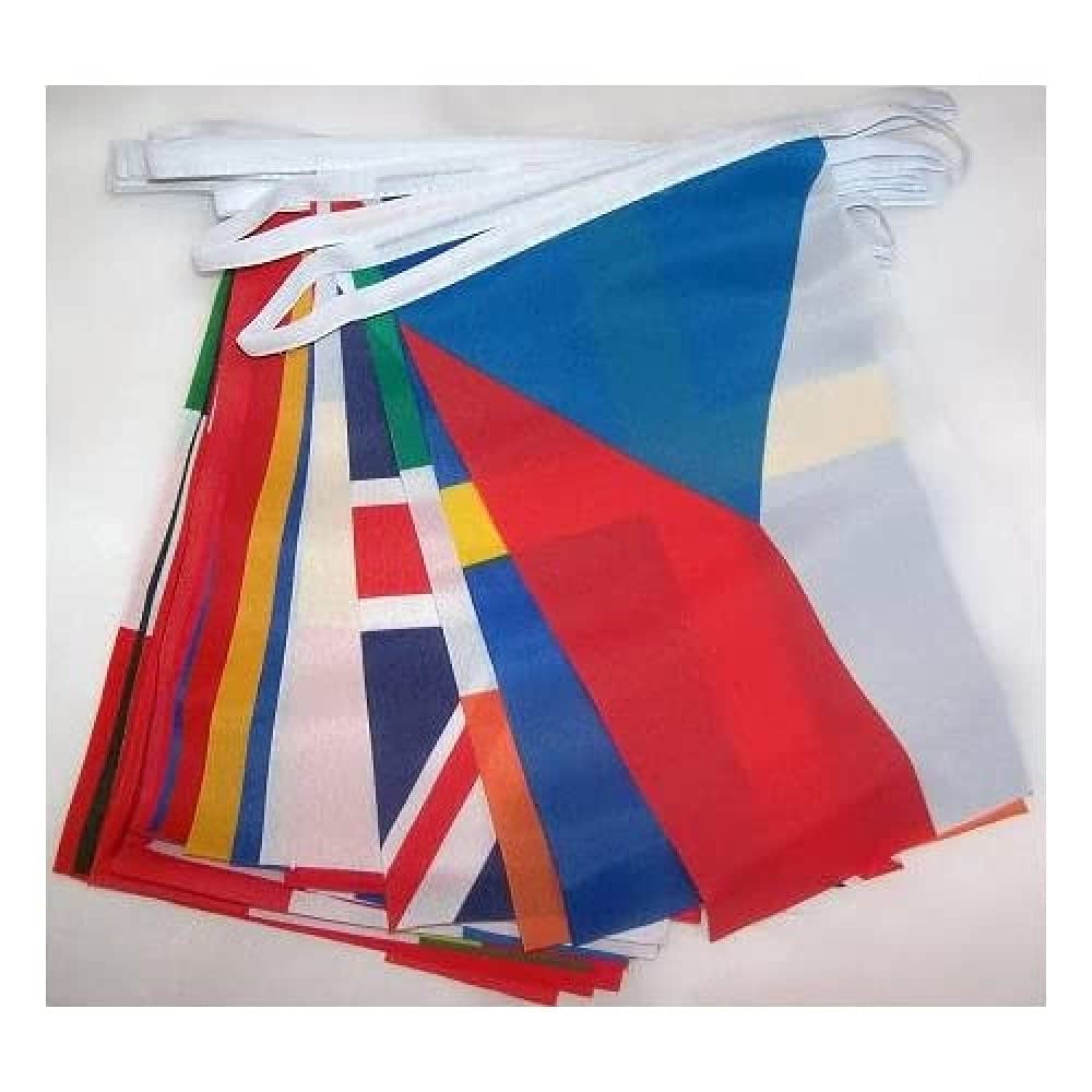 AZ FLAG 28 European Union Countries Bunting Flag - 26 Feet Garland with 28 Small 28 nations of Europe Flags 8'' x 6'', 100% Polyester String Pennant - 8 meters