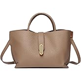 LAIQIAN Bucket Bags for Women Vintage Bucket Shoulder Crossbody Tote Bag Faux Leather Top Handle Purse