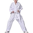 imflyker Karate Uniform Gi with Belt Sets for Kids Youth Adults Students Martial Arts Trainning Karate Suit Sets