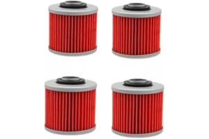 Motorcycle Replacement Parts 4Pcs Oil Filter for Yamaha for Raptor 700 700R 2006-2021 for Grizzly 600 1998-2001 HF145 Easy Re