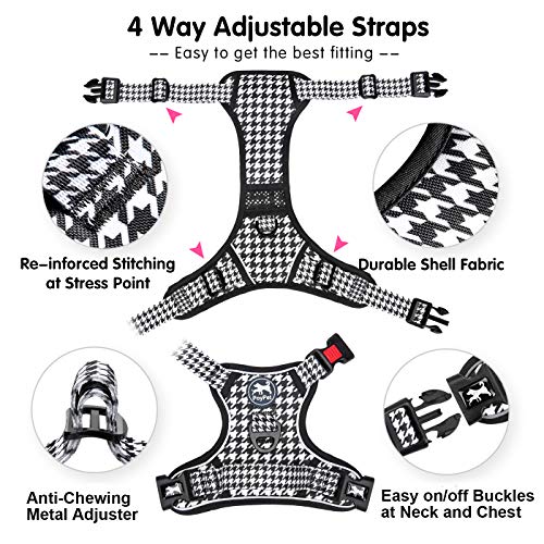 PoyPet No Pull Dog Harness, [Release on Neck] Reflective Adjustable No