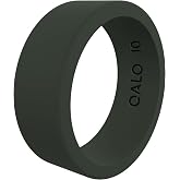 QALO Men's Silicone Wedding Band &ndash; Comfortable Fit for Active Lifestyle | Flexible Heat Resistant Silicone Material, Breathable Skin-Friendly Design, Lightweight All-Day Wearable Rubber Wedding Ring
