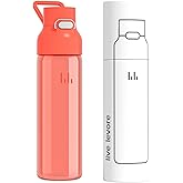 Levore 26oz Clear Water Bottle, Leak Proof One-Hand Open Flip Lid, Cup Holder Compatible, BPA-Free USA Tritan Plastic, Dishwasher Safe for Office, School, Gym & Outdoor Use (1 Pack)