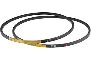 uxcell A36 Drive V-Belts 36" Pitch Length 13mm Width 8mm Thick JIS Standard A-Section Rubber Drive Transmission Belt 2pcs