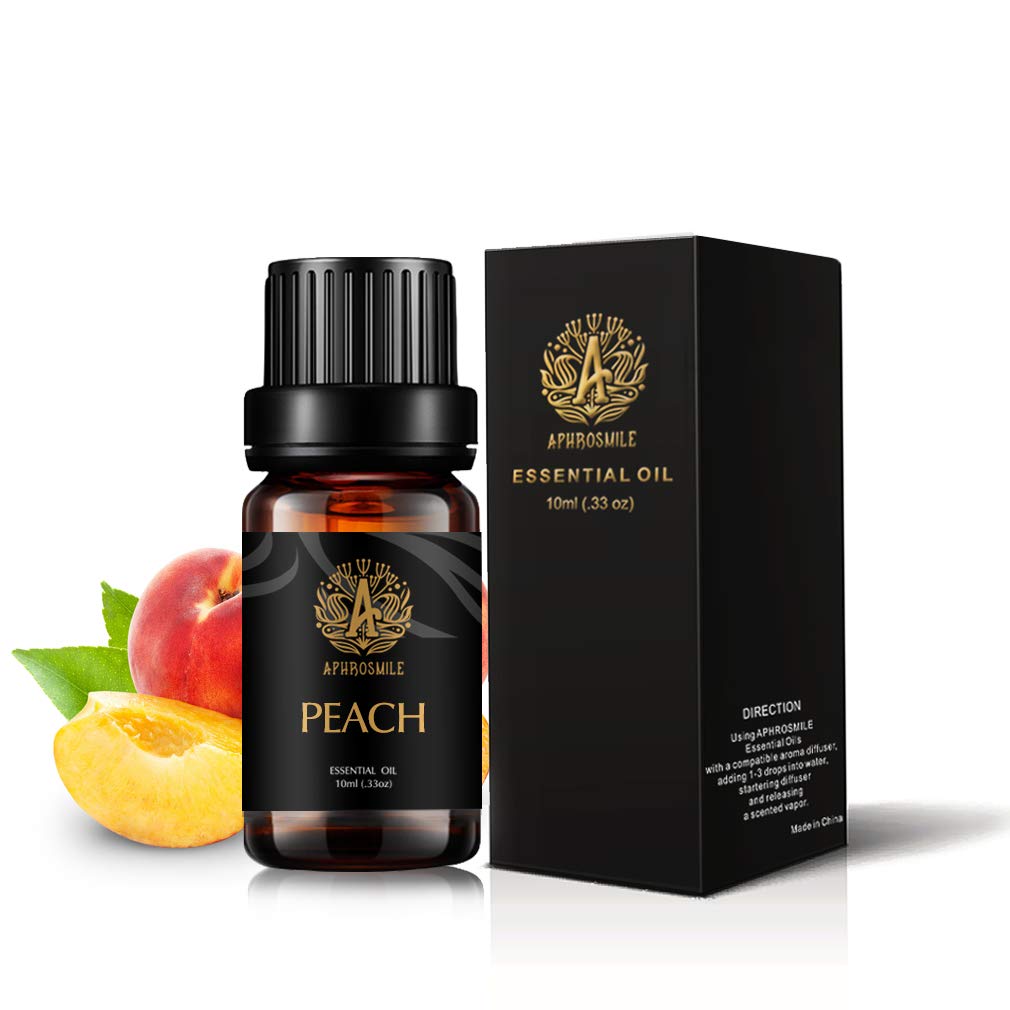 Aromatherapy Peach Essential Oil for Diffuser, Humidifier & Candle Making - 100% Pure Therapeutic Grade Peach Scented Oil, 0.33oz-10ml