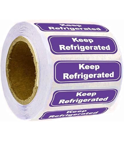 Plastic Coating Keep Refrigerated Stickers - 500 Fluorescent Blue ...