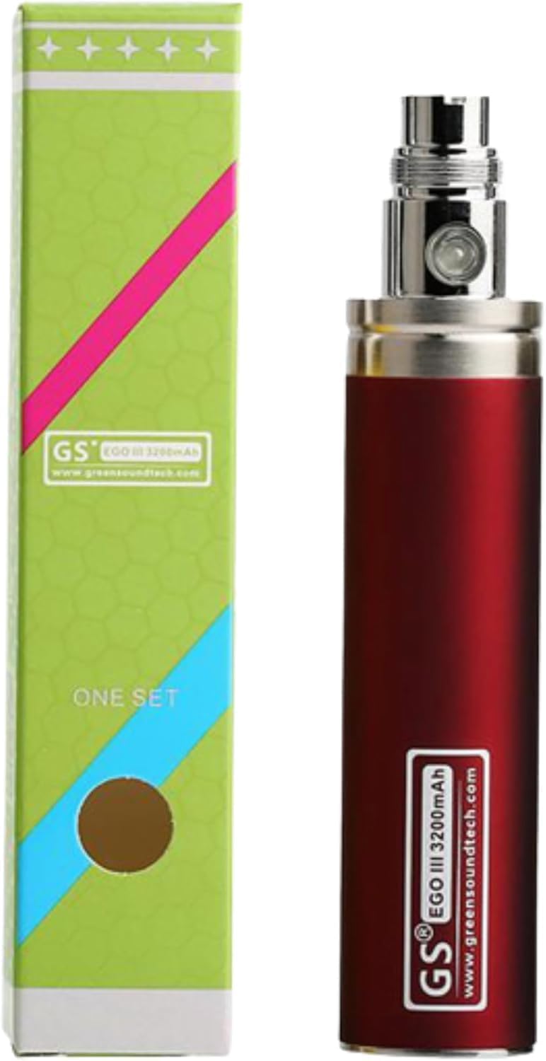 SmashingDealsDirect® Authentic GS II 3200mAh Quality Vape Battery Rechargeable Vaporiser Batteries (Red)