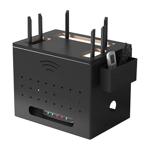 Cyber Router Box Catekro WiFi Cabinet to Hide Router and Modem, WiFi Router Storage Box ...