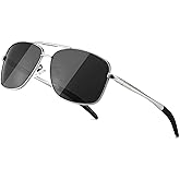 RayGaze Polarized Aviator Sunglasses–UV Protection, Sleek Metal Frame Sunglasses for Men & Women Driving Sports