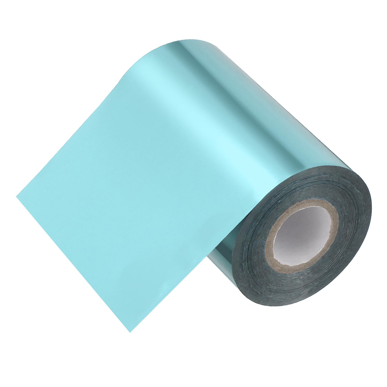 PATIKIL 4" x400Ft Hot Stamping Foil Paper, Heat Transfer Hot Stamping Paper Foil Roll for Leather DIY Logo Decor Craft Gift Package Scrapbook Card, Light Blue
