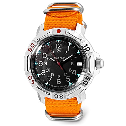 VOSTOK Men’s Komandirskie Classic Commander Russian Mechanical Military Style Watch Model
