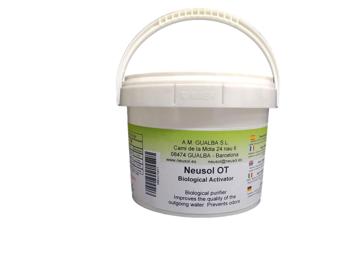 Neusol OT - Biological activator for Biological or Total Oxidation Treatment Plant Reduces sludge foams odors Improves quality of the output water for irrigation or outdoor cleaning (OT, 450, gram)