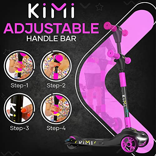 Kimi 3 Wheel Electric Scooter 90 min Ride Adjustable Kids Boys Girls