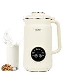 IntreLife 34 oz Nut Milk Maker Machine, 8 in 1 Soy Milk Maker with Nut Milk Bag, Plant Based Milk Maker for Almond, Oat, with Delay Start/Keep Warm/Self Cleaning, Cream