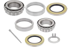 QJZ [1-Set] 5,200-6,000 lbs. Trailer Hub Wheel Bearing Kit 25580/25520, 15123/15245 with Grease Seal 10-36 and 10-10 for EZ Lube Axle
