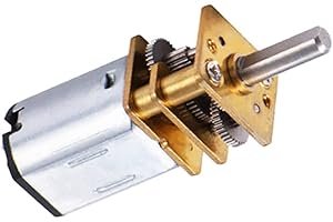 LAGOGIA 12V 100RPM Micro DC Gear Speed Reduction Motor with Full Metal Gearbox Motor GA12-N20 3mm Shaft for Robot Models, RC Cars, DIY Toys, Pack of 1, Silver