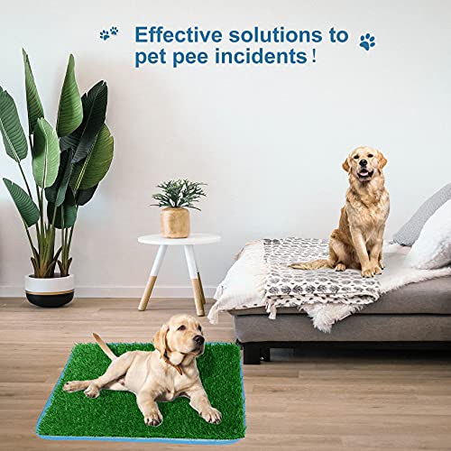 Dog Grass Pee Pads 2 Packs, Artificial Grass Turf Dog Grass Mat and