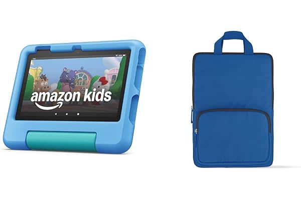 Amazon Fire 7 Kids Tablet Sleeve Bundle â€” Bundle includes Amazon Fire 7 Kids tablet,16GB, Blue & Denim Carrying Case