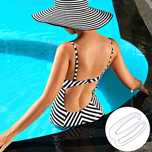 40 Pieces Swimsuit Bra Hooks Bra Slide Hook Bra Strap Hook Replacement for Swimsuit Tops and