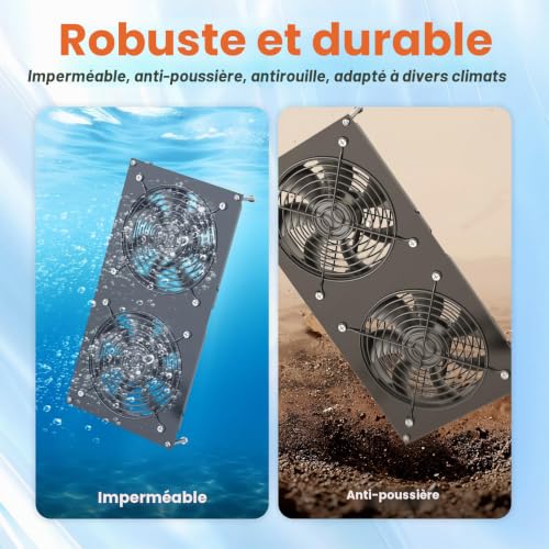 12W Solar Fan for Small Chicken Coops, Greenhouses, Sheds, Pet Houses, Window Exhaust
