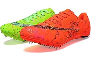 Purfitall Track and Field Shoes for Mens Women Spikes Shoes Jumping Sneakers Professional Running Nail Shoes