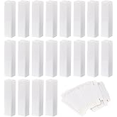 PH PandaHall 50pcs Kraft Paper Lipstick Boxes, 0.8x0.8x3.3 inch Oil Lipstick Bottle Packaging Boxes White Essential Oil Wrapping Box Lip Gloss Cases Makeup Organzier Tube Storage for DIY Gift