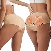 Eegla Outf1tters Women's 2pcs Butt Lifter Padded Panties High Waisted Hip Enhancer Shapewear Seamless Control Boy Shorts