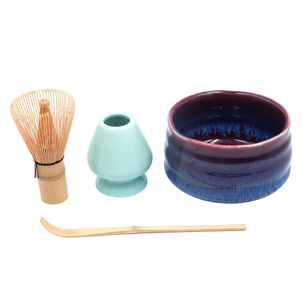 ANCLLO 4 Piece Japanese Matcha Tea Set,Whisk/Bowl/Holder/Bamboo Spoon for Traditional Japanese Tea Ceremony #4